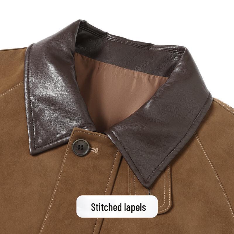 Futing Men's Retro Windproof PU Leather Jacket