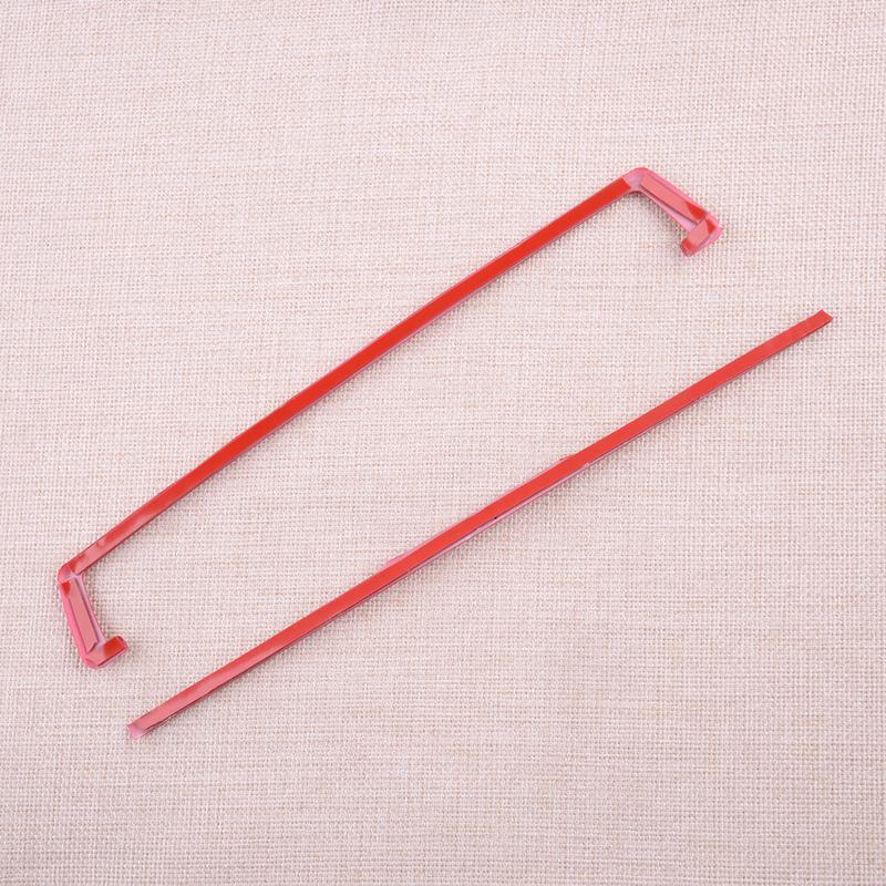 2 Stück/Set Rotes Auto Klimaanlage Klimaregelung Drehknopf Schalter Panel Streifen Verkleidung Rahmen Dekoration Passend für Honda Civic 2016 2017 2018 2019 2020