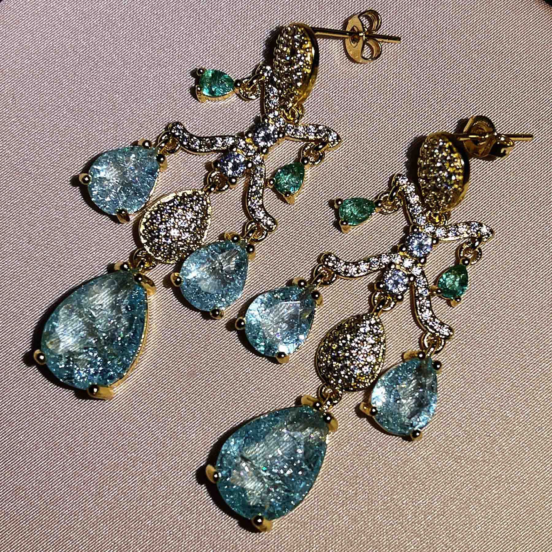 

Серьги-кисточки с разбитыми бриллиантами серии Newson, модные длинные серьги в стиле темперамент