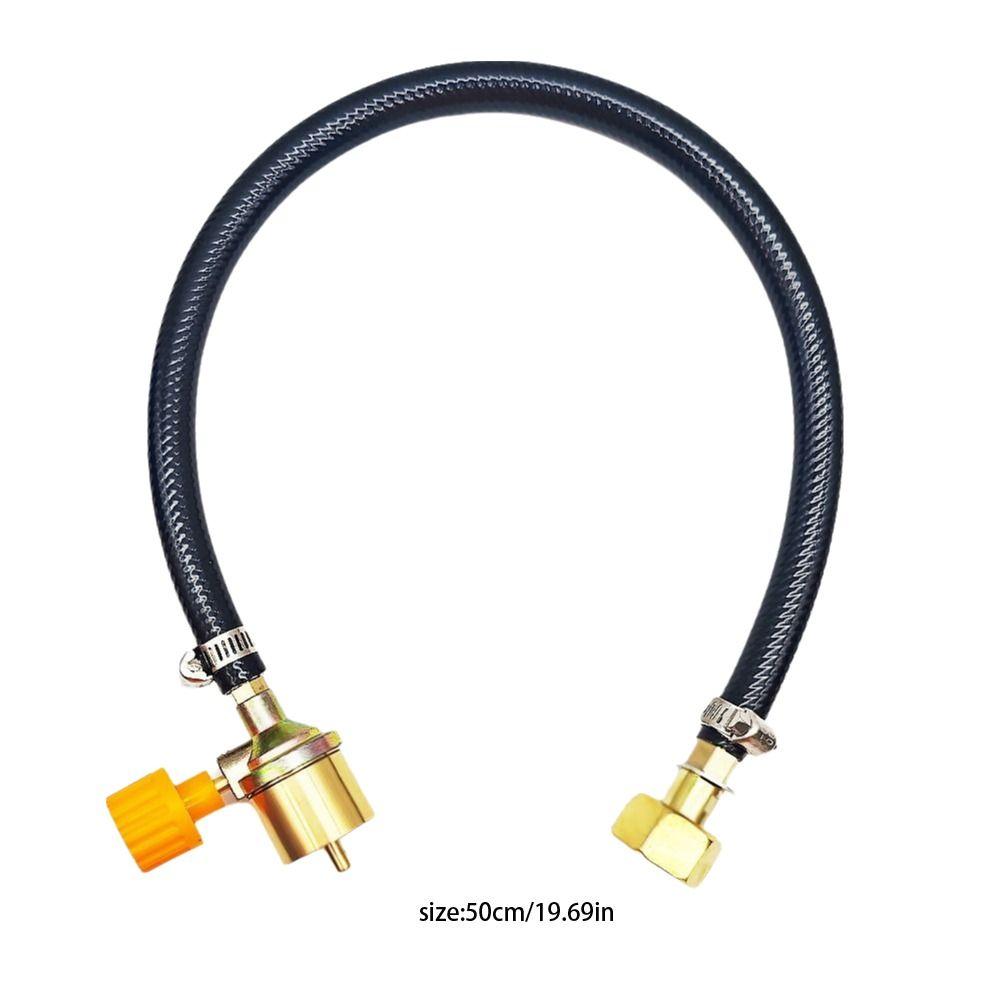 Portable Gas Refill Adapter Multifunctional Valve Braided Hose Connection Hose  Stove Head