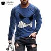 Funny Pattern Print T-shirts for Men Casual O-Neck Long Sleeve T-shirt Harajuku Street Tops Fashion Casual T-shirts