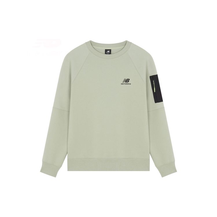 

Мужская толстовка с круглым вырезом New Balance с логотипом, зеленые AMT21359-PGE