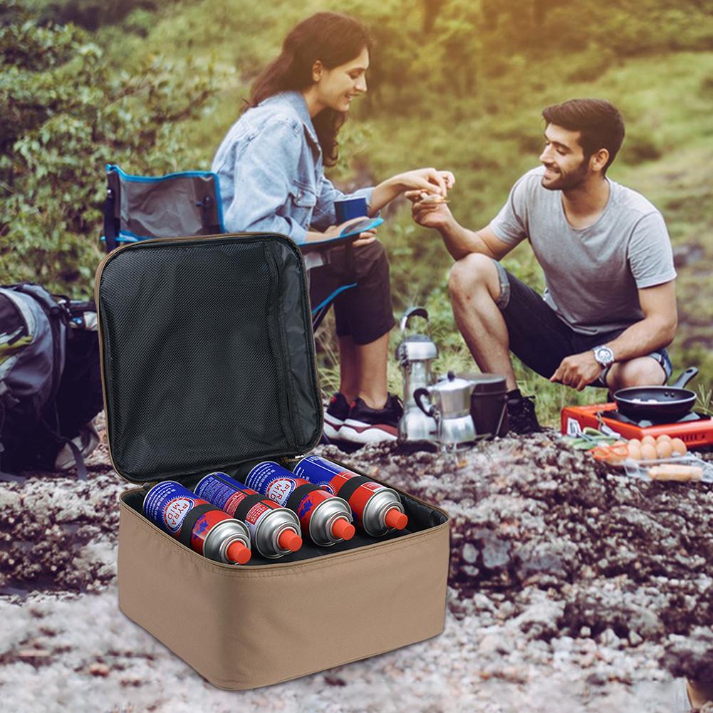 Camping Supply Storage Handbag Oxford Cloth Gas Stove Canister Pot Carry Bags Wear Resistant for Outdoor Camping Picnic