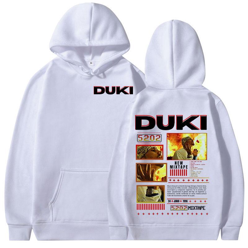 Rapper Duki 5202 MIXTAPE Album 2025 Merch Hoodie Men Women Clothing Hip Hop Sweatshirt Autumn Winter Fleece Long Sleeve Pullover