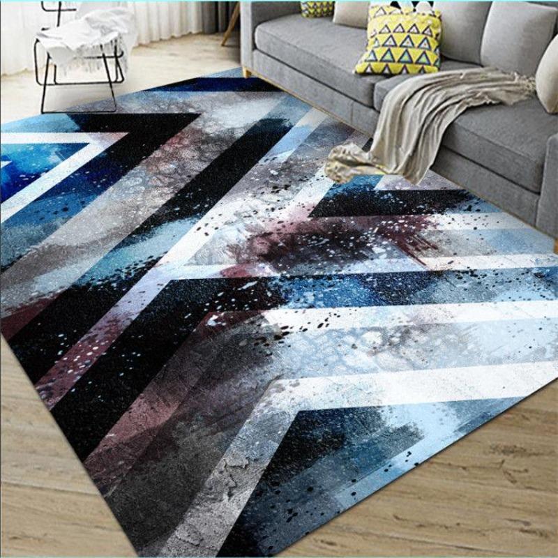 Geometric Carpet Living Room Coffee Table Large Area All Use Floor Mats Bedroom Edge Carpets ISN Bed Nordic Home Decoration