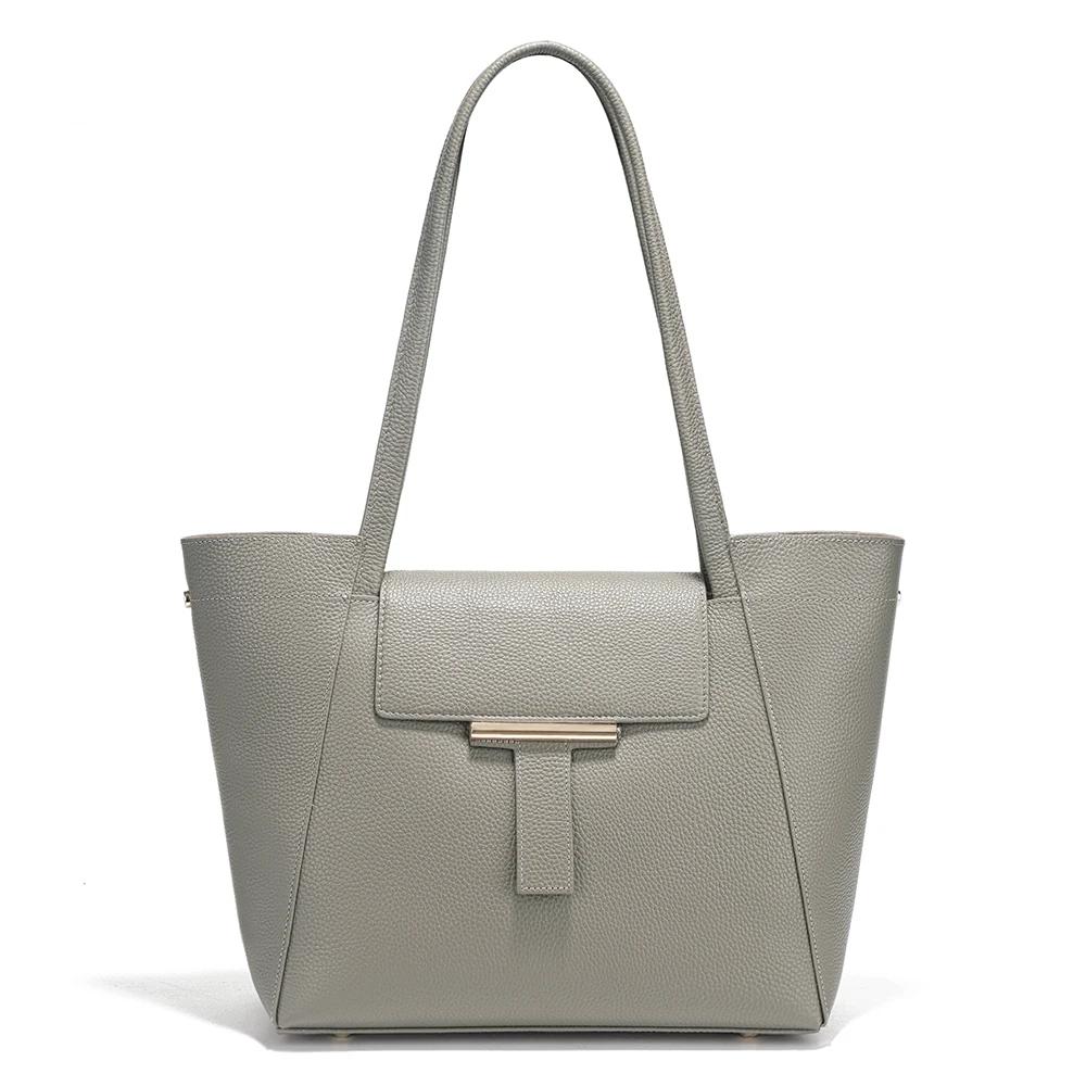 Zency Genuine Leather Women's Large Shoulder Bag for A4