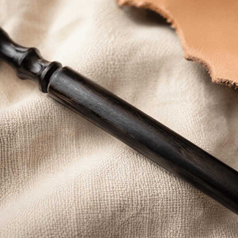 Polished Surface Leather Burnishing Tool High-Density Wood Leather Craft Slicker DIY Workshop