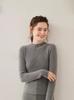Women's Cashmere Knit Half-High Neck Sweater - Versatile Autumn/Winter Base Layer Top