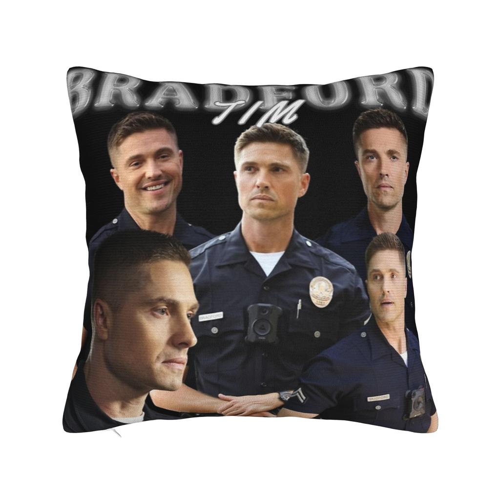 Tim Bradford Eric Winter The Rookie Pink Flag Pillowcase Printed Cushion Cover Decorations Pillow Case Cover Home Square