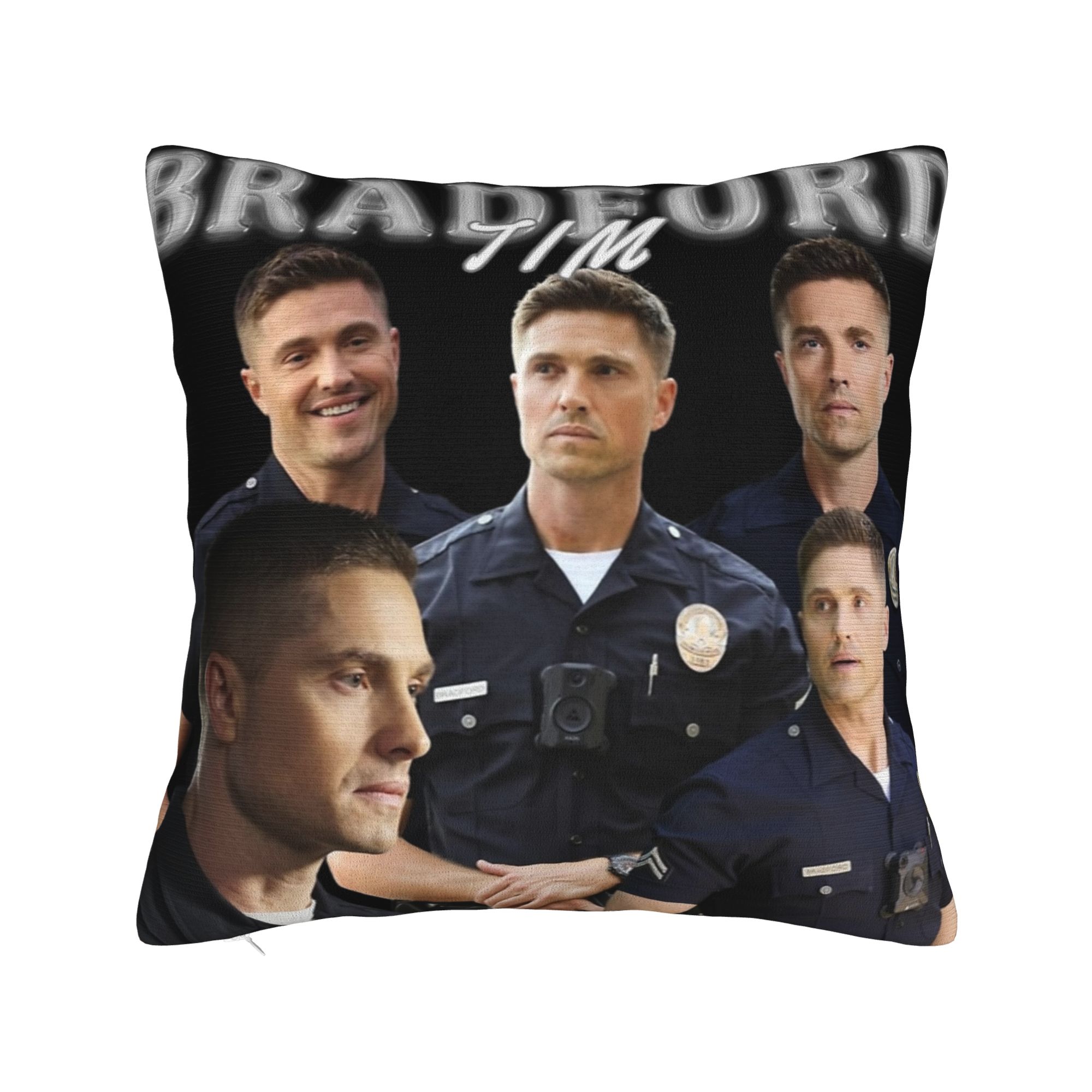 Helenal Unisex Tim Bradford Eric Winter The Rookie Pillowcase Printing Cushion Cover Decoration Throw Pillow Case Cover Home Zipper 45*45Cm