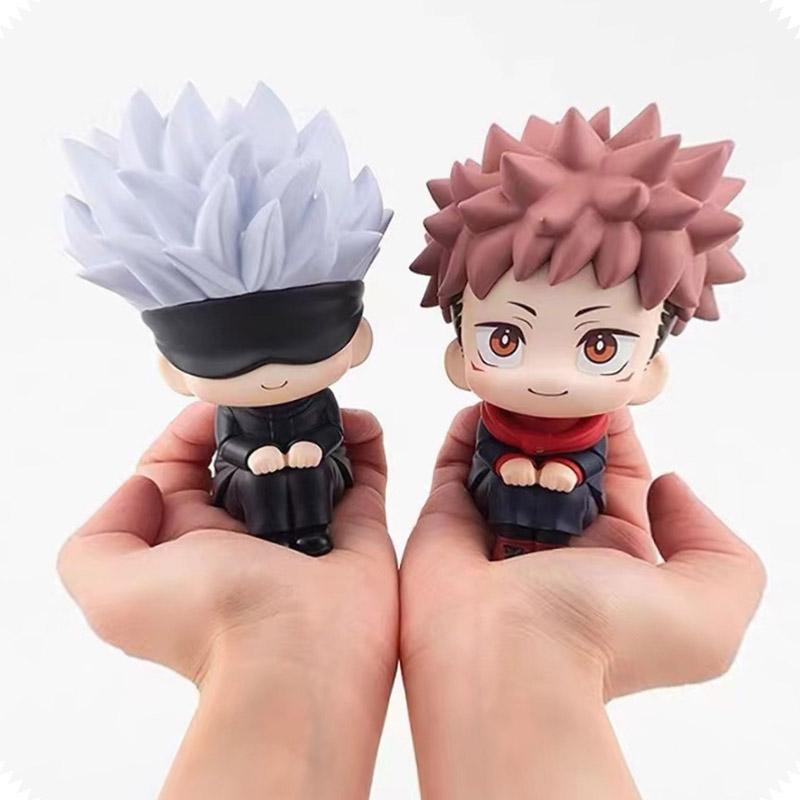 Anime Jujutsu Kaisen Gojo Satoru Itadori Yuji Kawaii Q Ver Action Figures Collezionabili Carine Modello in PVC Bambole Giocattoli Regalo Per Bambini
