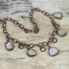 Rose Quartz Rough Necklace Electroformed Copper Necklace Adjustable Chain Necklace Amazing Gemstone Jewelry Gifts for Her Handmade Jewelry