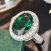 The Bride's Wedding Red Zircon Pigeon Egg Jewelry Is Fashionable and High-end, and She Attends The Banquet with A Stylish Ring