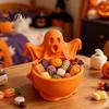 Creative Desk Storage Ornament 3D Printed Ghost Candy Bowl for Halloween Party Decorations, Multi-functional Desktop Cute Supplies Organizer Trinkets