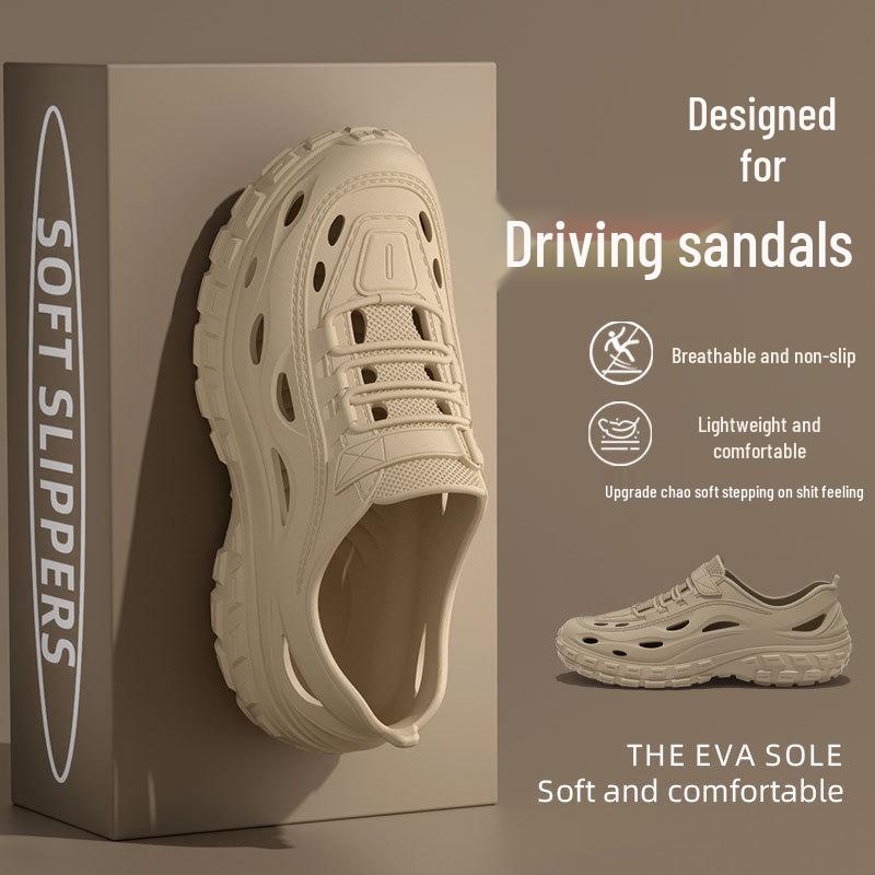 2025 Men's & Women's Non-Slip, Anti-Odor Hole Shoes - Closed-Toe Soft Sole Dual-Use Beach Sandals