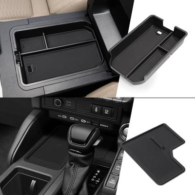 ZUNDUO Console Box Wireless Charging Rubber Mat for Toyota New Land Cruiser 250 Series Console Accessory Parts No Rubber Protects Storage Car Set of 2