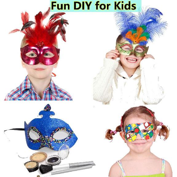 14 PCS DIY White Paper Half Face Masquerade Mask Craft Mardi Gras Mask Plain Mask Paintable Blank Halloween Party Mask