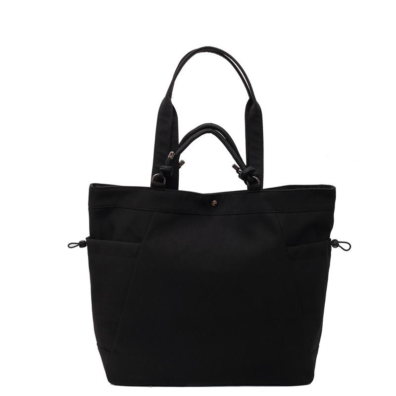 Canvas Bag Female College Student New Summer Versatile Shoulder Handbag Large Capacity Commuter Tote Bag