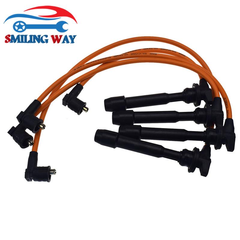 Spark Plug Wires Cable Wire Set For Hyundai Elantra Tiburon Tucson & Kia Soul Spectra Sportage 2.0L 1.8L 27501-23B00,27501-23B70