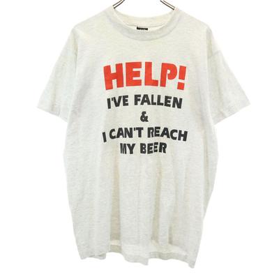 SCREEN STARS 90s Old USA Made Short Sleeve Single Stitch Message T-shirt Men's Used