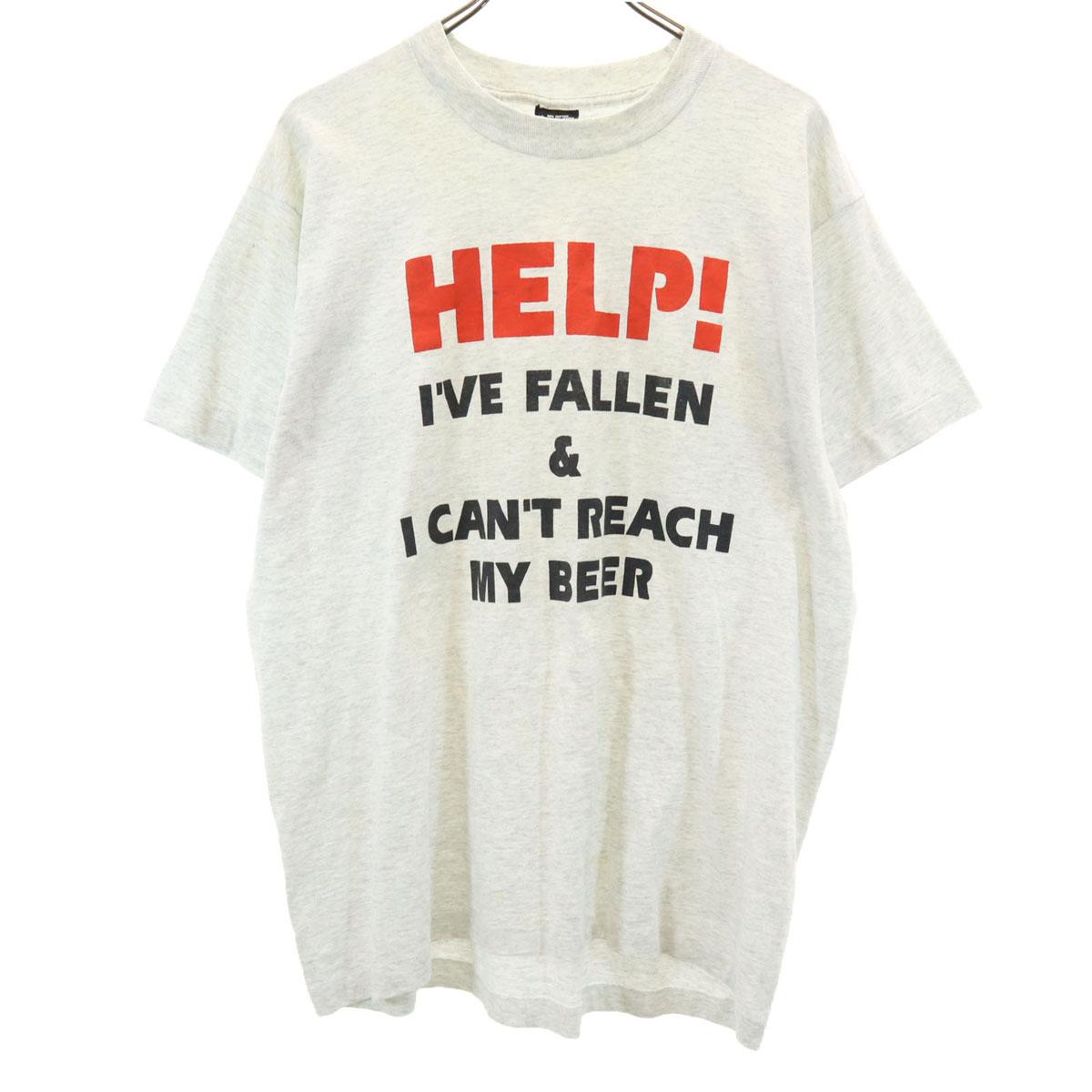 

SCREEN STARS 90s Old USA made Short sleeve Single stitch message T-shirt Men s Used