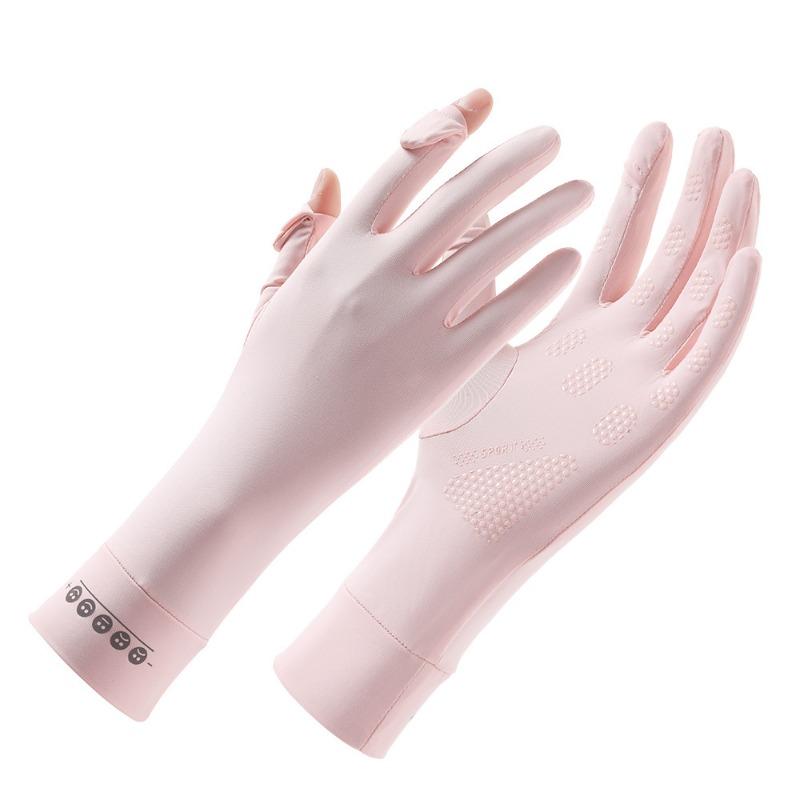 Sunscreen Gloves Summer Women's UV Protection Short Outdoor Windproof Non-slip Breathable Driving Cycling Light Gloves