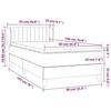 3126366 vidaXL Lit à sommier tapissier et matelas Gris foncé 90x190 cm Tissu
