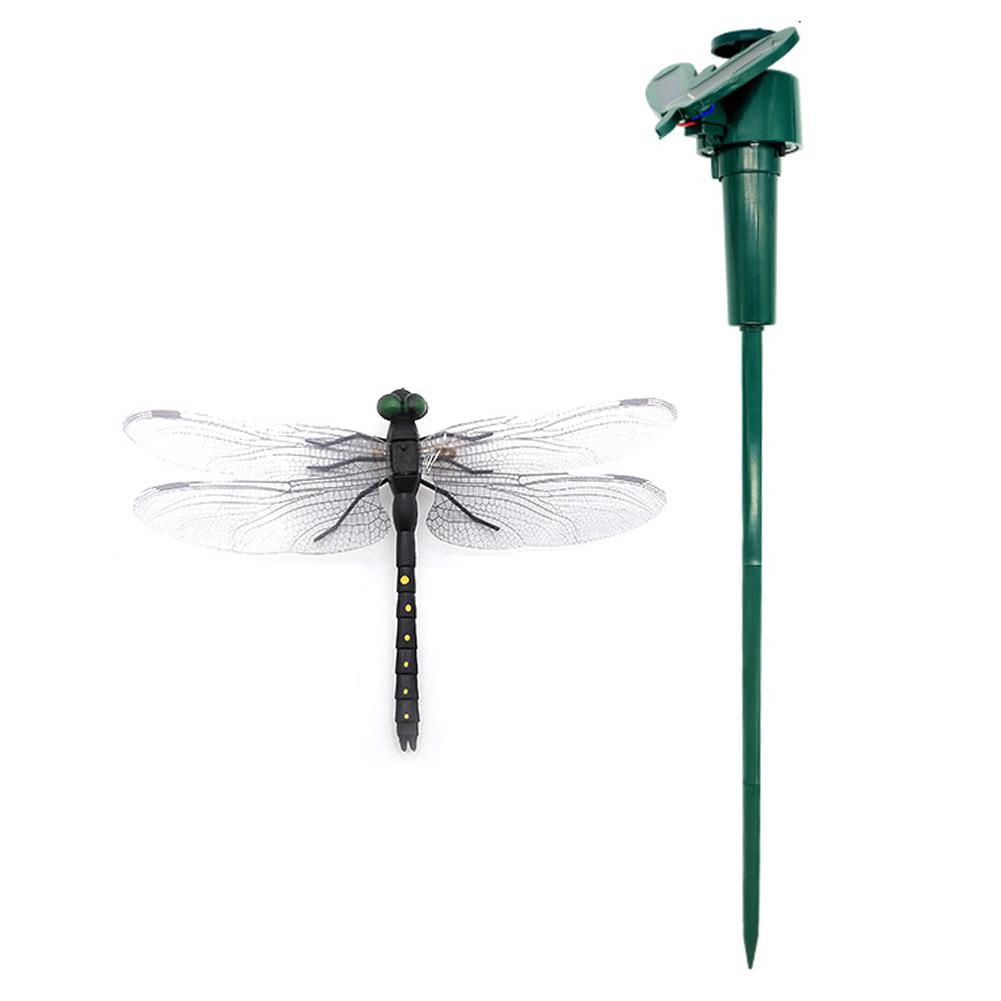 

Dragonfly Insect Repellent Clips Realistic PVC Garden Stakes With Solar-Powered Rotation, Weatherproof Outdoor Decor For Yard