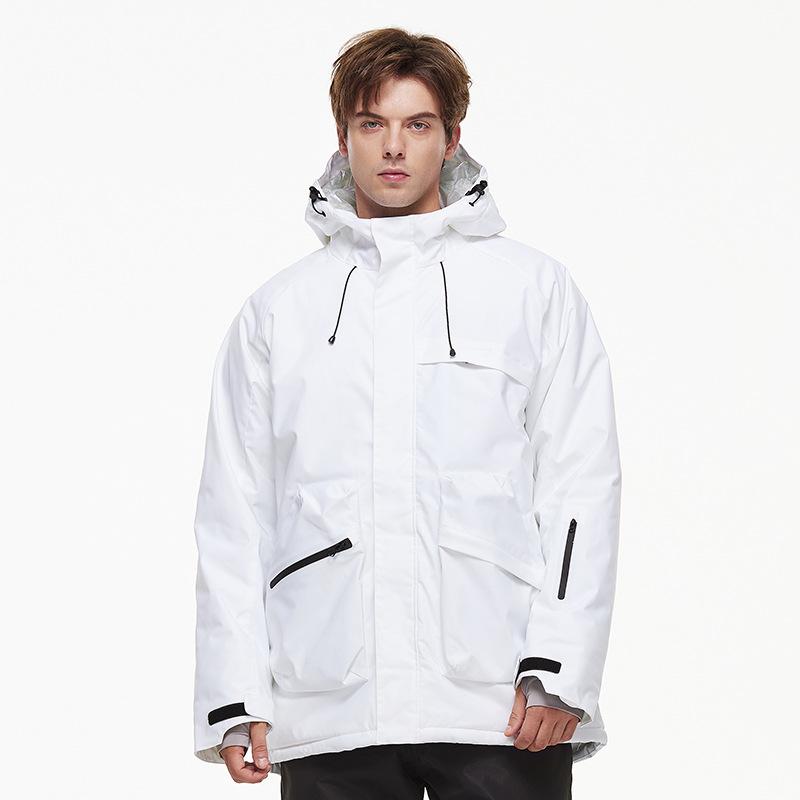 Skiing Jacket for Women and Men Snowboard Coat Waterproof Windproof Insulated Winter Mountain Outdoor Snow Sports Hooded Warm Ski Jackets With Pockets
