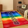 Rainbow 7 Chakra Yoga Meditation Carpet Rug for Living Room Sofa Home Bedroom Doormat Decor,Playroom Non-slip Area Rug Gift