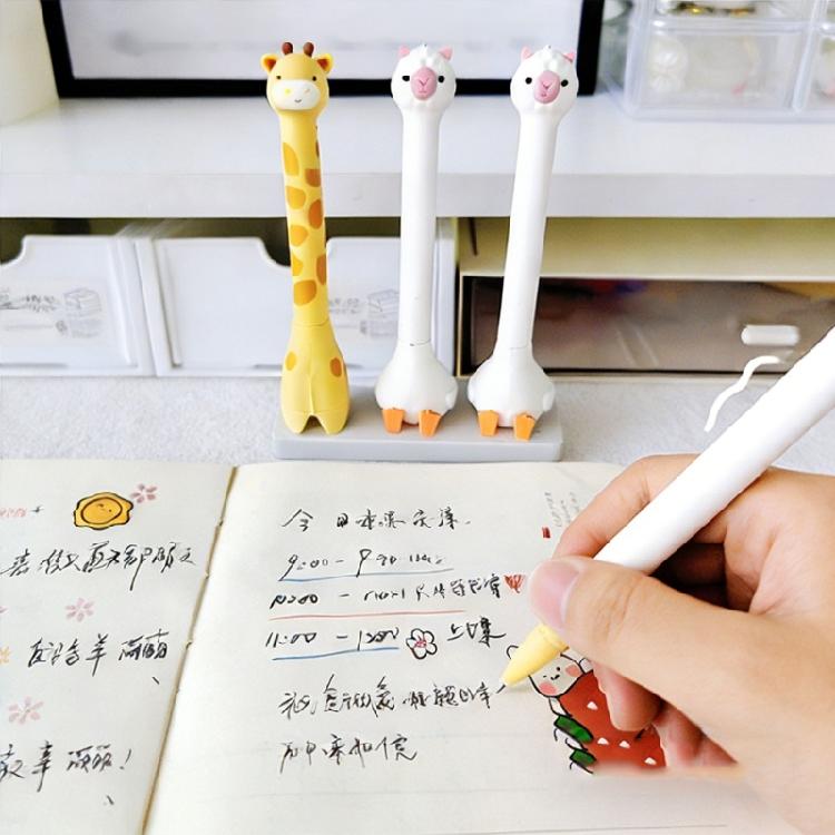 Practical Gel Pen Cartoon Character Shape Silicone Ergonomic Standing Pen Perfect for Writing Fun and Smooth Inks Flows