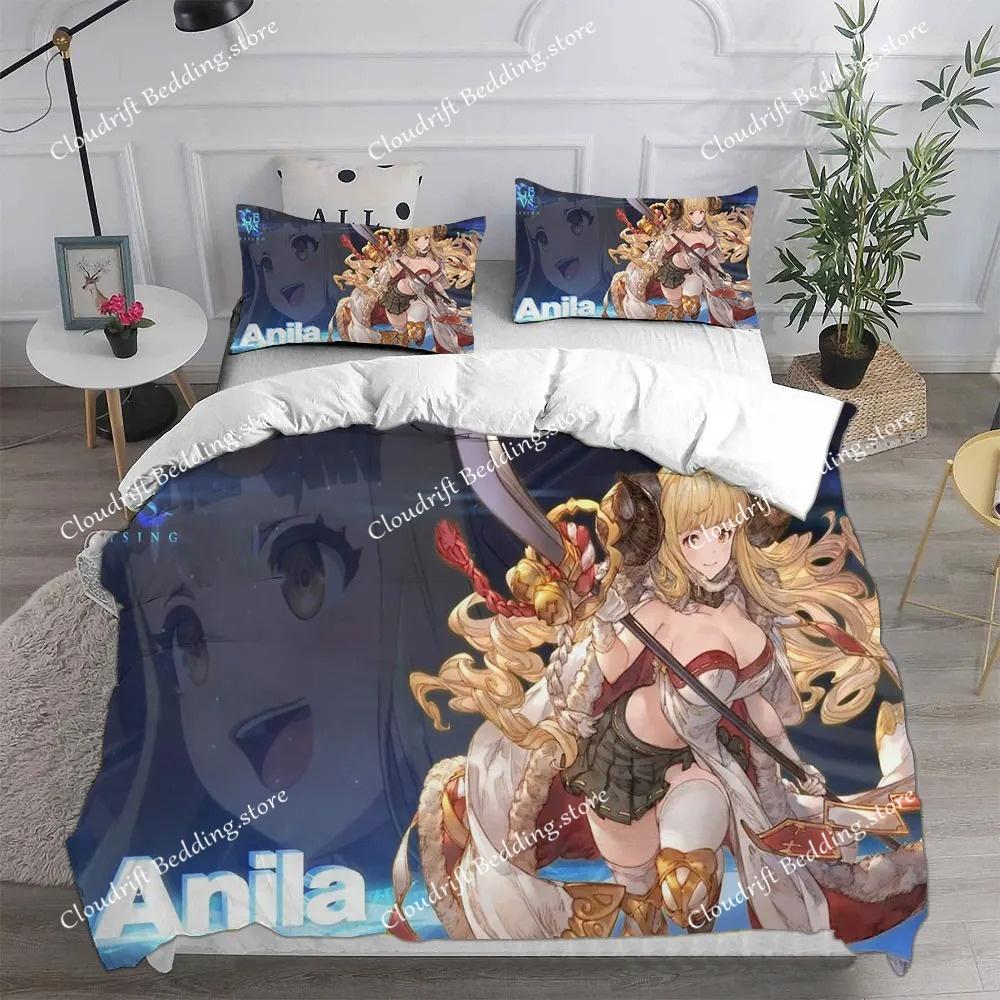 Fashion 3D Game Granblue Fantasy Bedding Sets Comforter Quilt Bed Cover Duvet Cover Pillow Case Sets Kids Adult Size
