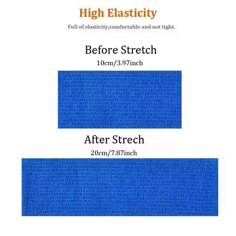 6/20PCS 5cm*5m Sports Self Adhesive Elastic Bandages Blue Wrap Tape Elastoplast For Knee Pads Finger Ankle Palm Aid Kit Pet Tool