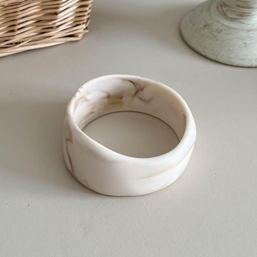 Smudged Wide Chunky Bangle Marbling Cuff Bracelet Vintage Irregular Resin Bracelet Gifts