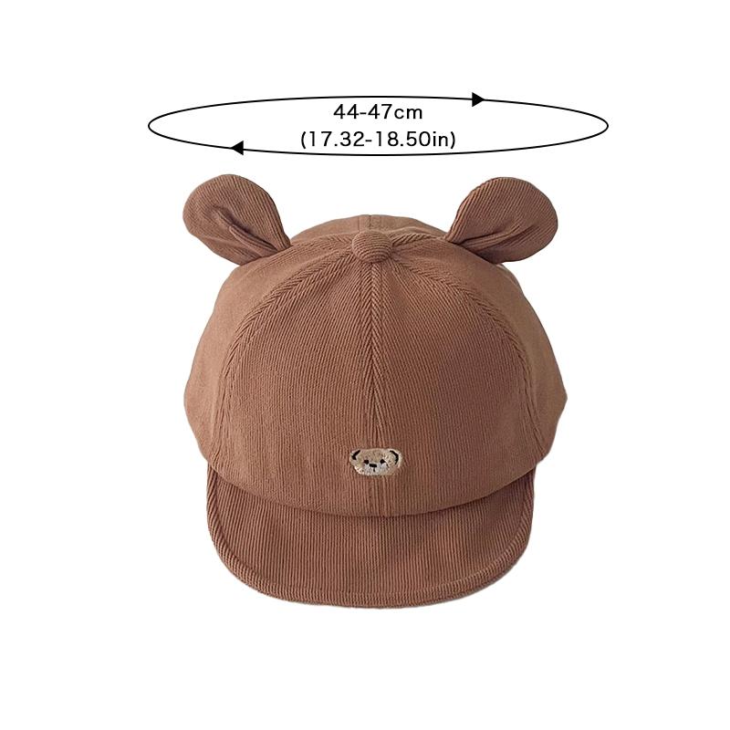 Cartoon Bear Baseball Cap for Infants and Toddlers - Breathable Cotton with Sun Protection