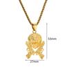 Punk Gun Lion Head Pendant Gold Color Stainless Steel Rapper Animal Necklace For Men Cool  Party Jewelry Male Gift 2025