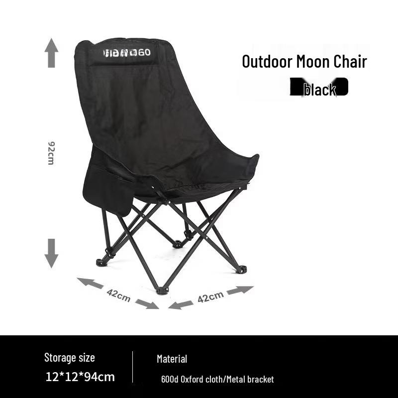 ZISIZ Portable Folding Camping Chair with Backrest
