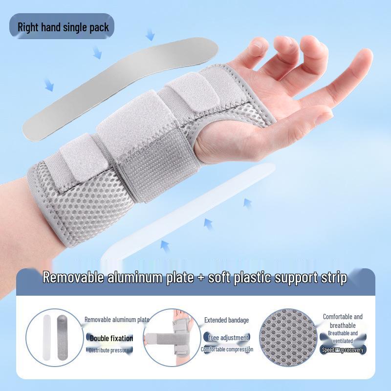Breathable Steel Plate Wrist Brace for Sprains, Tendonitis, Fractures, and Pain Relief