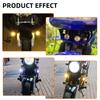 Dual Color Motorcycle LED HeadLight Work Spot Lamp Offroad Car Boat Truck SUV Driving Fog Lamp Headlamp White Yellow