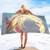 Fenixmönster Strandhandduk Mikrofiber Överdimensionerad Resehandduk Lätt Kompakt Strandtillbehör för Simning Camping Semester