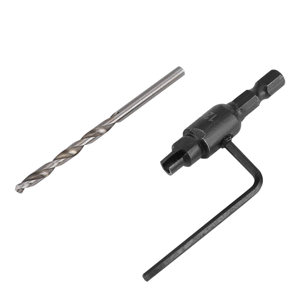 

1 4inch Hex Shank HSS Drill Bits Fast Change #6 #8 #10 #12 Countersink Woodworking Tool