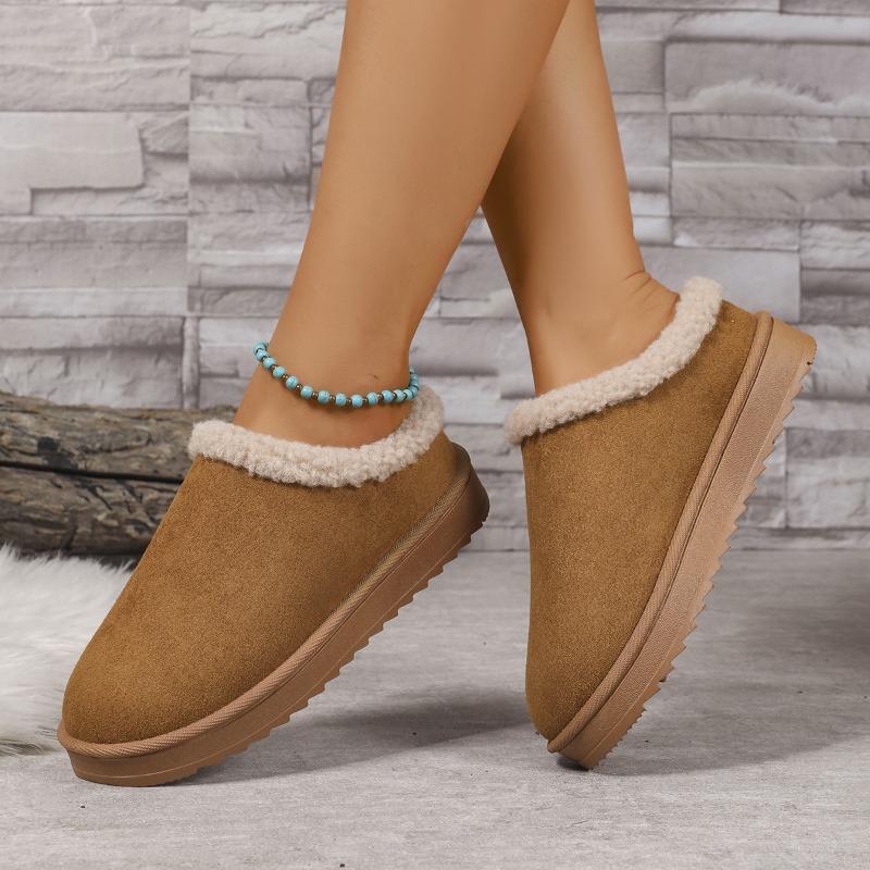 Damen Birkenstock Schneestiefel in weiter Weite, Plüschgefütterte Vintage Clogs, Niedrig geschnittene Winterstiefeletten für Damen