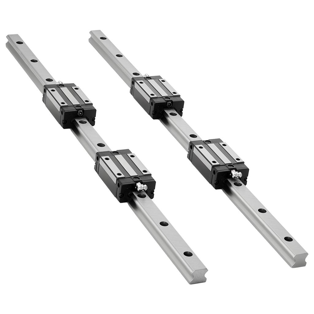 VEVOR Linear Rail Guide Kit, HGR20, 2PCS 600 mm (23.62 inch) Linear Rails and 1PCS Ball Screw, 4PCS Slide Blocks, with BF12/BK12 End Support