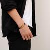 22cm Fashion Genuine Leather Bracelet Men Stainless Steel Office Wrap Bracelet Jewelry Accessories