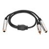 6,35 mm Buchse auf 6,35 mm Buchse Cinch-Kabel vergoldet Sound Y-Splitter-Kabel für Mikrofon Lautsprecher 1,6 Fuß