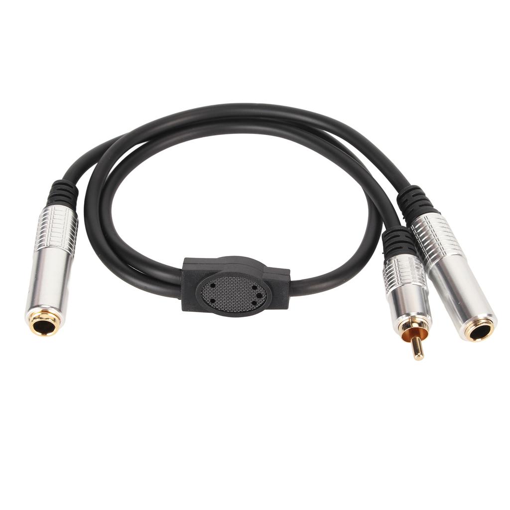 6,35 mm Buchse auf 6,35 mm Buchse Cinch-Kabel vergoldet Sound Y-Splitter-Kabel für Mikrofon Lautsprecher 1,6 Fuß