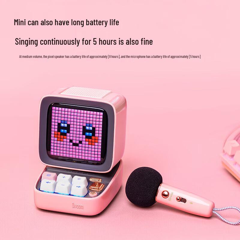Divoom Ditoo-Mic Retro Pixel Bluetooth Speaker with KTV Microphone