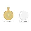 210Pcs Round Bezel Pendant Glass Charm Hanging Rope Set for Necklace Crafting Handmade Gifts Jewelry Making Accessories