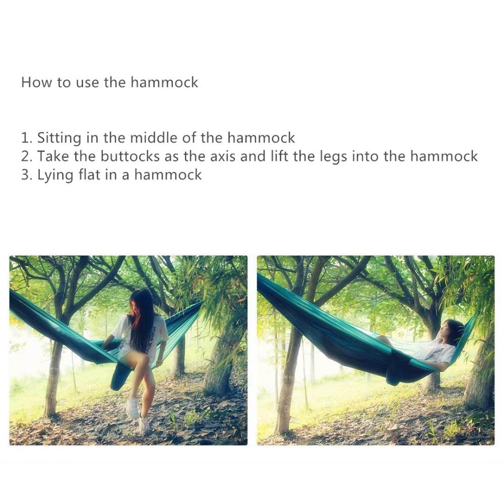Xiaomi Zaofeng Hamak Salıncak Yatak 1-2 Kişilik Paraşüt Hamakları Maksimum Yük 300KG Dış Mekan Kamp Salıncakları Paraşüt Kumaşı