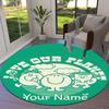 Mr. Men Little Miss Custom Name Round Area Rug,Carpet Rug for Living Room Bedroom Sofa Playroom Decor,Non-slip Floor Mat
